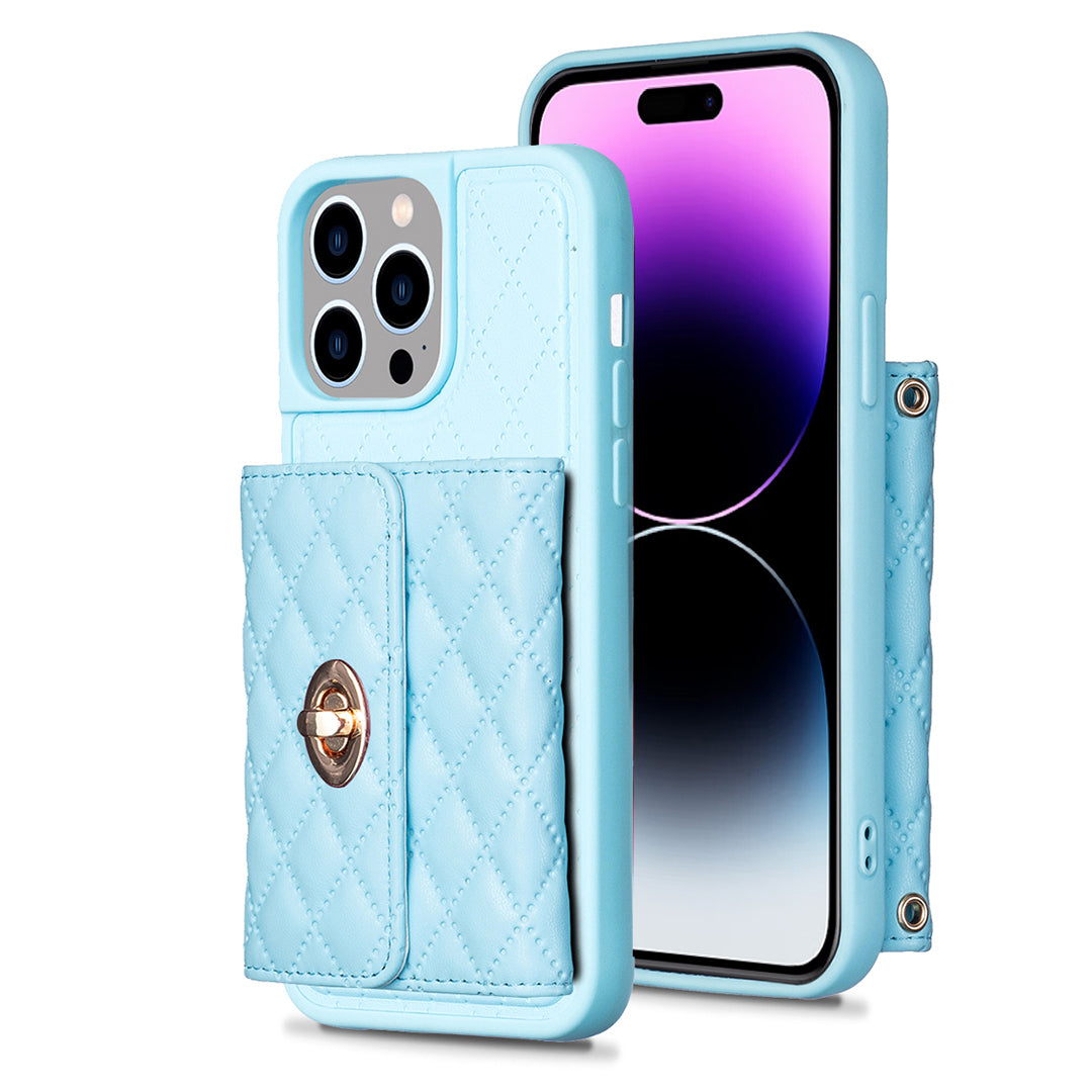 BF21-Style PU Leather TPU Phone Case For iPhone 14 Pro Max Phone Cover with Card Slot and Strap BF21-Style PU Leather TPU Phone Case For iPhone 14 Pro Max Phone Cover with Card Slot and Strap